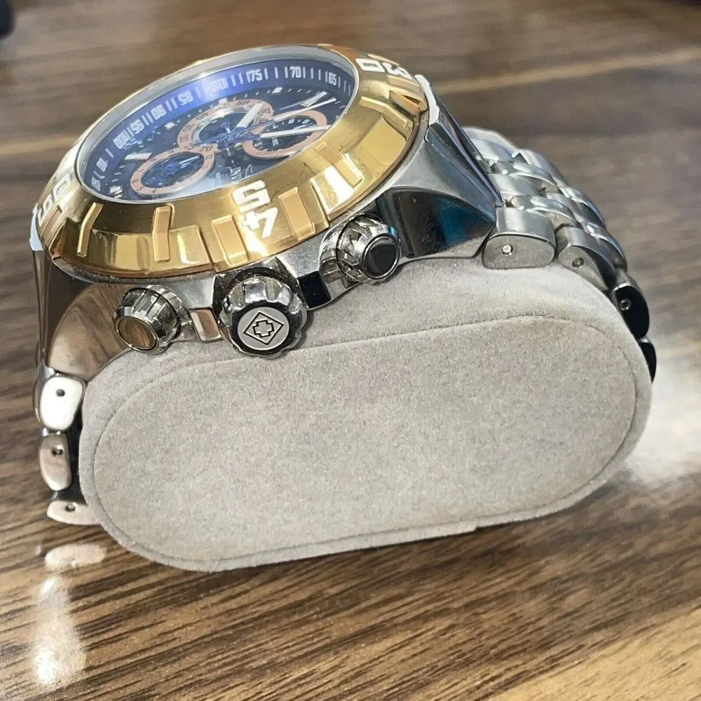 Invicta Mens Rare Pro Diver‎ Chrono Blue Dial Stainless Steel Watch Model 12355